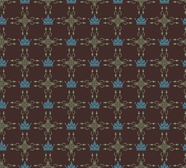 Seamless modeli. Royal duvar kağıdı. Retro