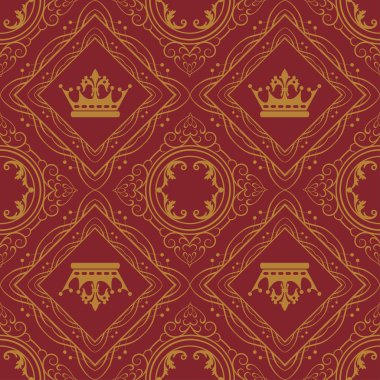 Seamless modeli. Tasarımınız için Royal duvar kağıdı