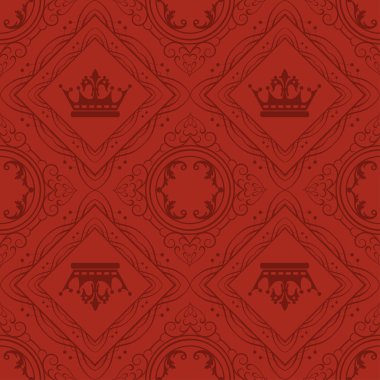 Seamless modeli. Tasarımınız için Royal duvar kağıdı