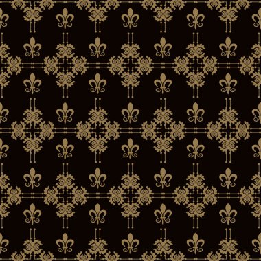 Seamless modeli. Royal duvar kağıdı. Arka plan. Karanlık