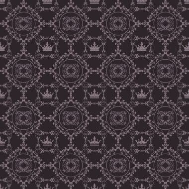 Seamless modeli. Royal duvar kağıdı. Arka plan. Karanlık