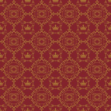 Seamless modeli. Tasarımınız için Royal duvar kağıdı