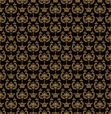 Seamless modeli. Royal duvar kağıdı. Arka plan. Karanlık