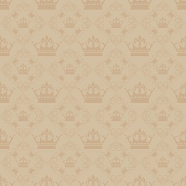 Seamless modeli. Royal duvar kağıdı. Retro