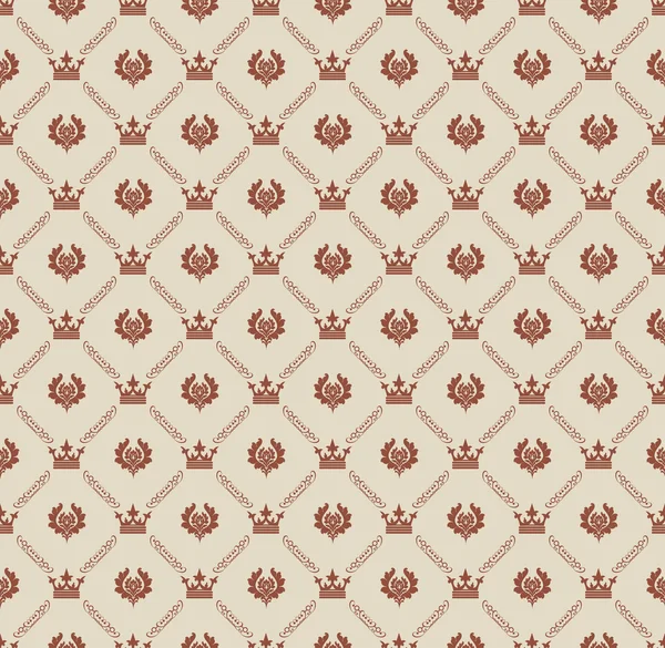 Seamless modeli. Royal duvar kağıdı. Retro