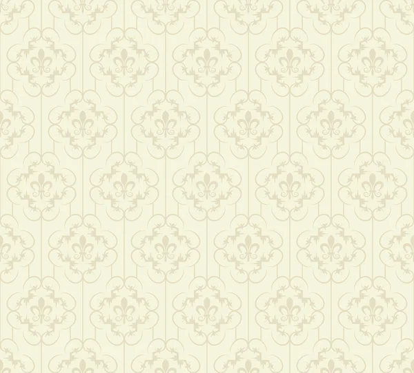 Naadloze patroon. Koninklijke Wallpaper. Beige — Stockvector