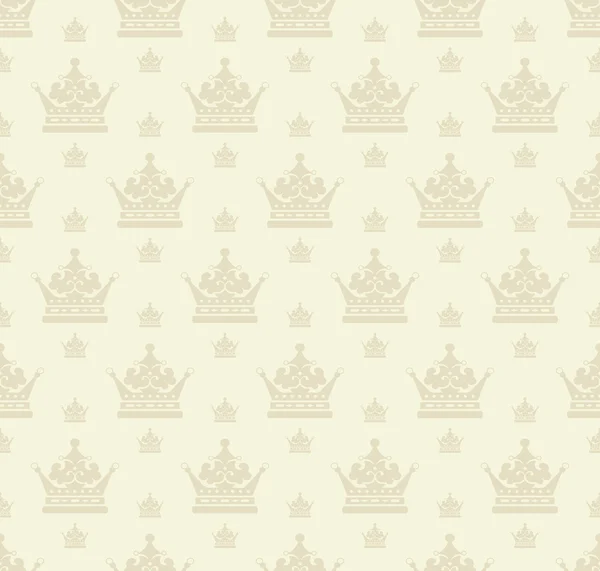 Naadloze patroon. Koninklijke Wallpaper. Beige — Stockvector