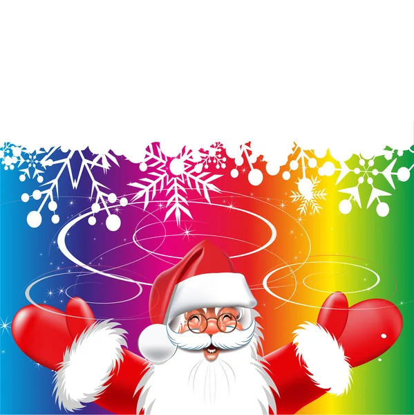 Père Noël, coloré — Image vectorielle
