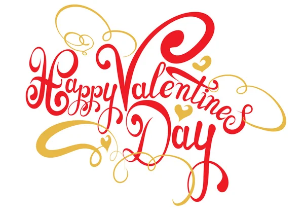 De dag van Valentijnskaarten belettering grafisch ontwerp — Stockvector