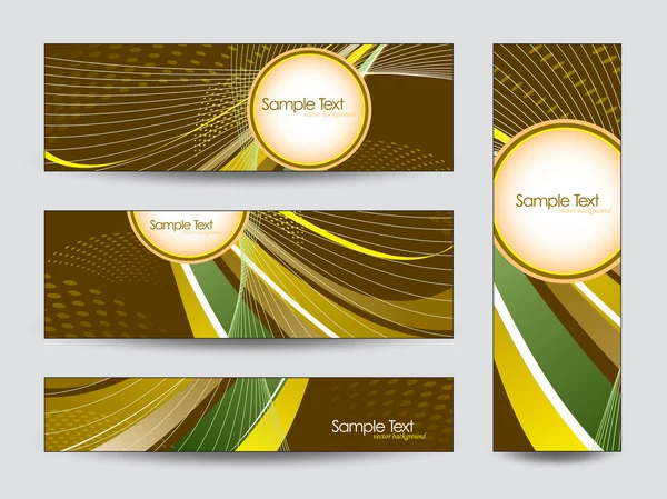 Collectie van geometrische Banners — Stockvector