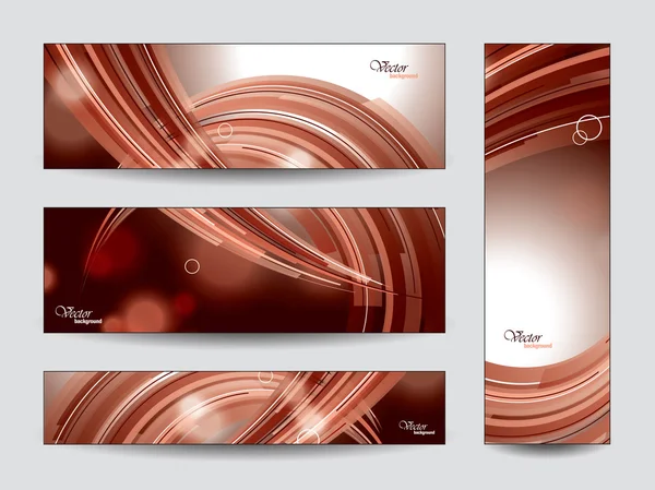 Set de Banners con olas — Vector de stock