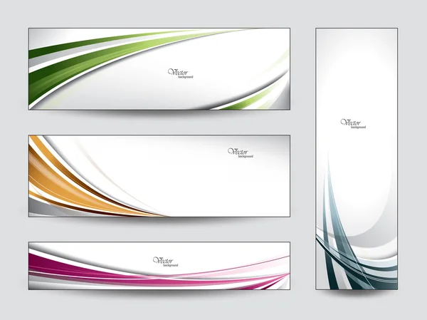 Conjunto de banners coloridos — Vetor de Stock