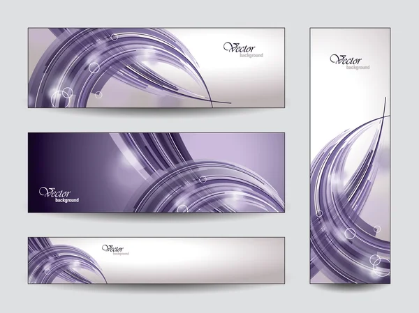 Set de Banners con olas Ilustración De Stock