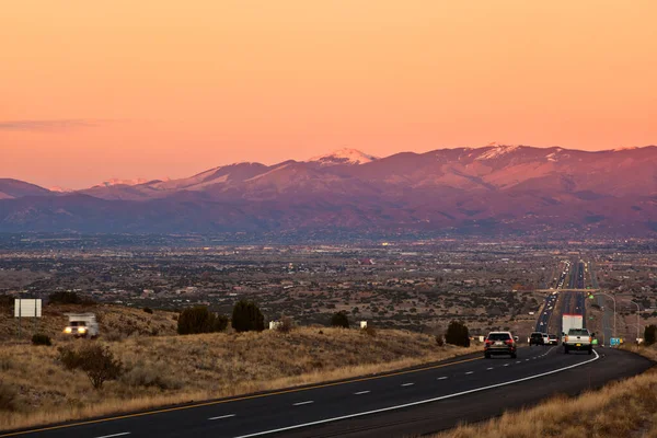 Санта Нью Мексико Закате Сфотографированный Бахады — стоковое фото