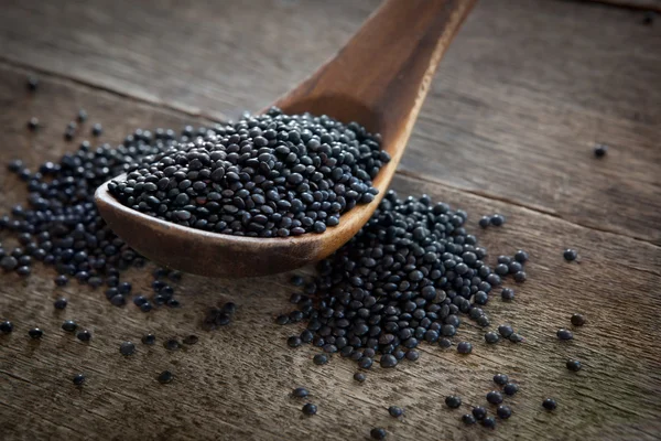 Black lentils — Stock Photo, Image