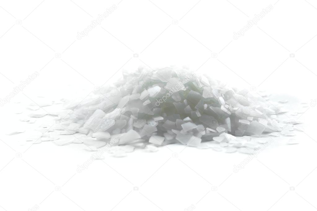 Magnesium chloride on white