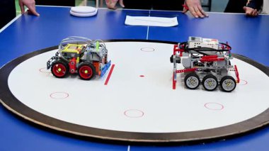Oyunun görüntüsü. Robot Bowling. Robot Sumo