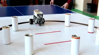 Oyunun görüntüsü. Robot Bowling. Robot Sumo