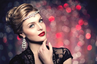 Yüksek moda Model güzellik kadın kız moda moda stil Po