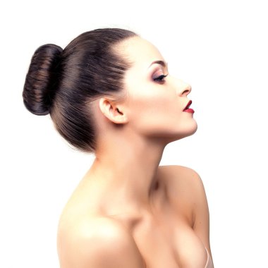 Güzellik Salonu Makyaj genç modern kız kadında güzel model ben