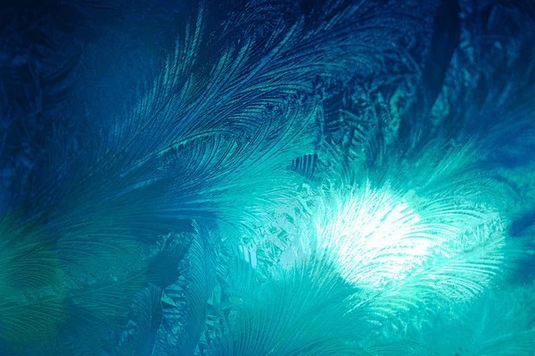 Зимний мороз, замерзший фон. матовое оконное стекло — стоковое фото