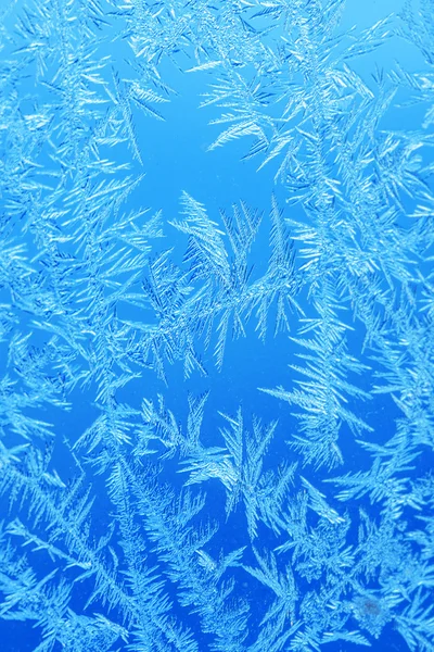 Winter ice frost, frozen background. frosted window glass textur — Stock Fotó