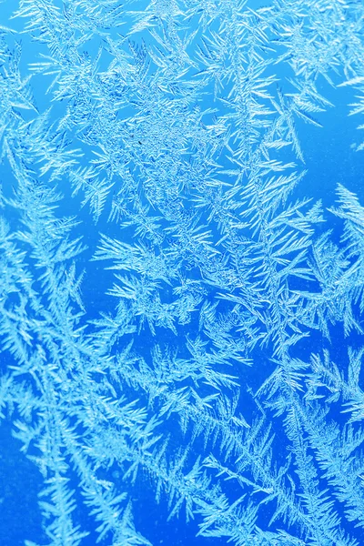 Winter ice frost, frozen background. frosted window glass textur — Stock Photo, Image