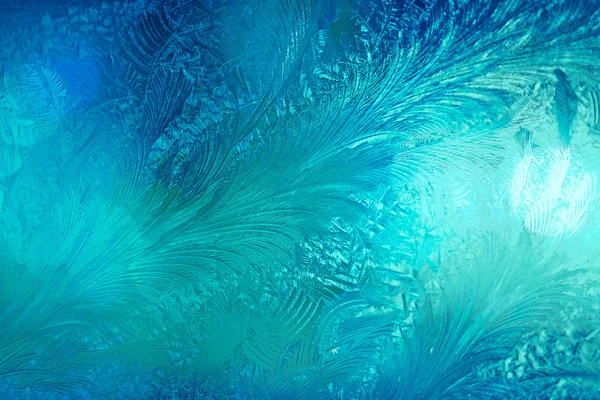 Winter ice frost, frozen background. frosted window glass textur Telifsiz Stok Imajlar