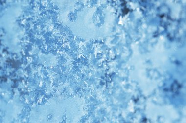 Winter ice frost, frozen background. frosted window glass textur
