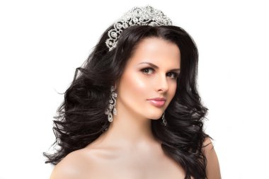 Woman, lux crown, queen princess lights party background Luxury 