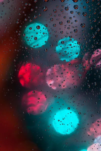 Textura de fondo abstracto gotas de agua y luz de arte en vidrio — Foto de Stock