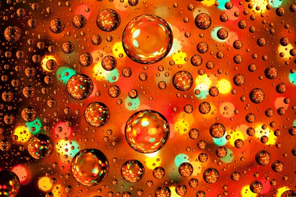 Abstract background texture drops of water and art light on glas — Stock Photo, Image