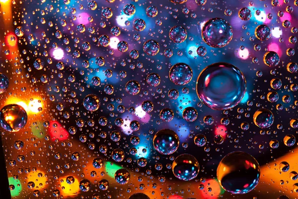 Textura de fondo abstracto gotas de agua y luz de arte en vidrio —  Fotos de Stock