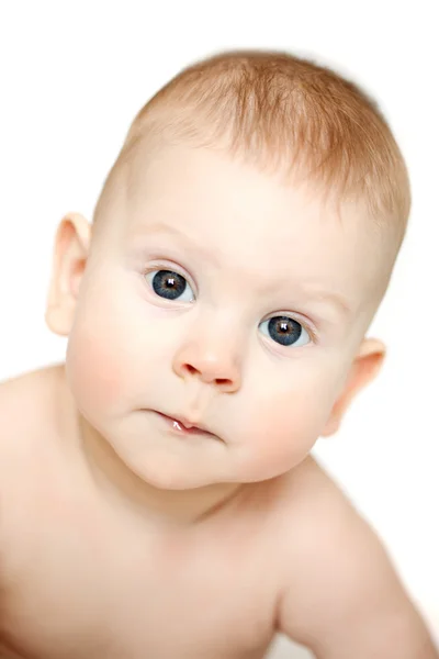 Feliz lindo bebé riendo. Un niño sonriente positivo. Chico sonriente . — Foto de Stock