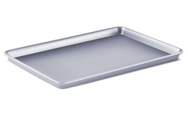 Servis tepsisi izole. 3D vektör çizim