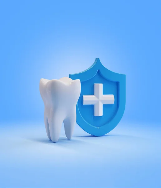 Tooth Shield Render Illustration — Stock Photo, Image