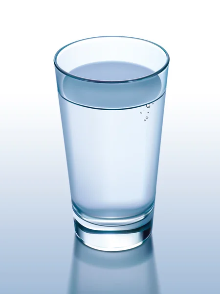 分離された水でガラス。ベクトル イラスト — ストックベクタ
