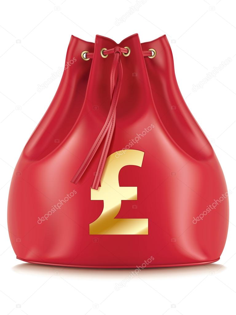 Money Bags with currency symbols, isolated. Vector illustration
