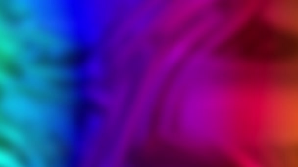 Wazige Neon Gradiënt Met Golvende Trillingen Rimpelingen Het Oppervlak Kan — Stockvideo
