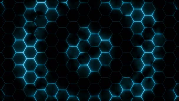 Maille Hexagonale Futuriste Abstraite Aux Effets Lumière Peut Être Utilisé — Video