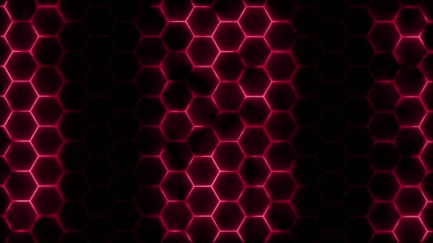 Maille Hexagonale Futuriste Abstraite Aux Effets Lumière Peut Être Utilisé — Video