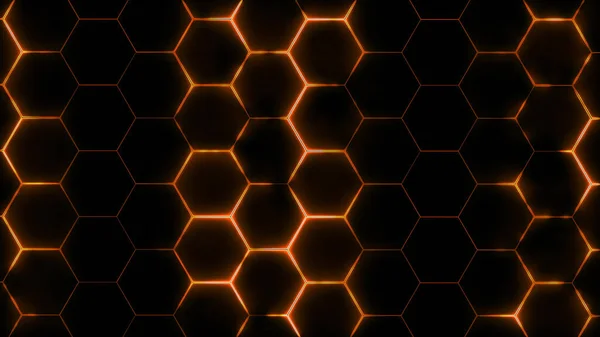 Renderização Malha Hexagonal Futurista Abstrata Com Efeitos Luz Pode Ser — Fotografia de Stock