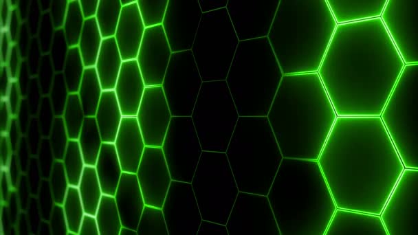 Maille Hexagonale Futuriste Abstraite Aux Effets Lumière Peut Être Utilisé — Video