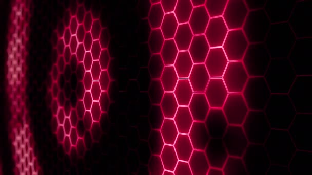 Maille Hexagonale Futuriste Abstraite Aux Effets Lumière Peut Être Utilisé — Video