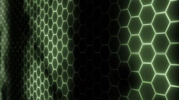 Maille Hexagonale Futuriste Abstraite Aux Effets Lumière Peut Être Utilisé — Video