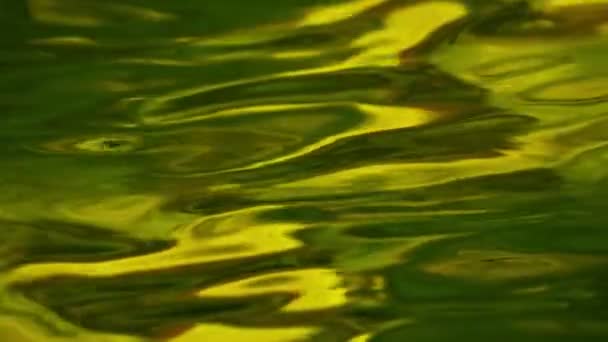 Bright Abstract Colored Liquid Metal Alloy Spreads Surface Ripples Fused — Stock Video