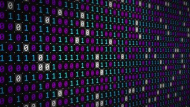 İkili kod teknolojisine dayalı bir arka plan. Dijital verileri hackleme ve virüslerden korumak. Kripto para birimiyle mali işlemler, bulut içinde bilgi depolama. Yüksek seviye şifreleme