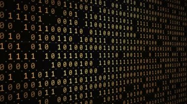 İkili kod teknolojisine dayalı bir arka plan. Dijital verileri hackleme ve virüslerden korumak. Kripto para birimiyle mali işlemler, bulut içinde bilgi depolama. Yüksek seviye şifreleme