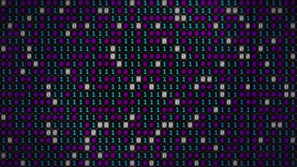 Background Based Binary Code Technology Protecting Digital Data Hacking Viruses — Stock Video