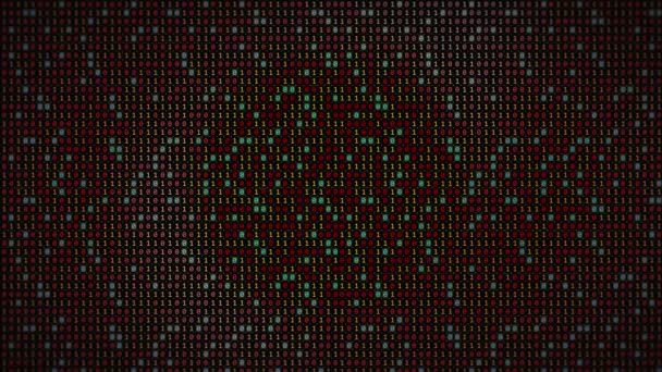 Háttér Alapuló Bináris Kód Technológia Digitális Adatok Védelme Hackeléstől Vírusoktól — Stock videók